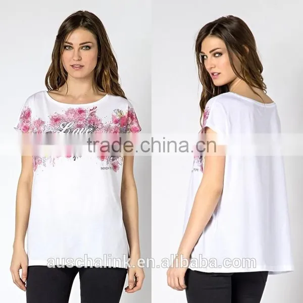 High Quality Girls Short Sleeve Printed 100% Cotton Jersey t Shirt photo-6