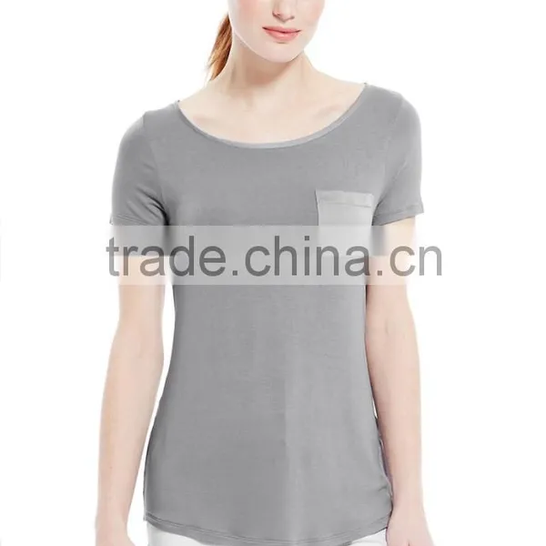 Ladies Blank Tshirts With Pocket