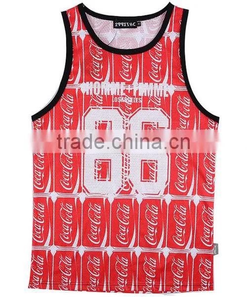 Custom Sublimation Polyester 3D Printing Promotion Sport Men Tank Top photo-5