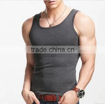 Cheap Promotional Custom Design Bodybuilding Mens Tank Top Man Vest photo-4