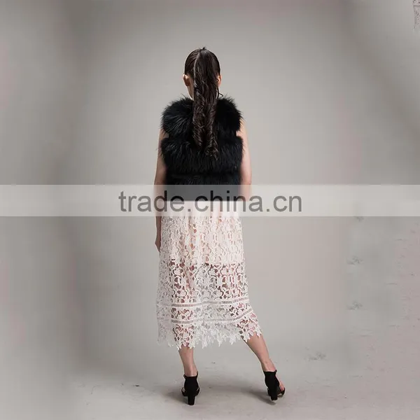 Myfur Hot Sale New Thick Warm Winter Fur Women Gilet Real Raccoon Fur Waistcoat photo-5