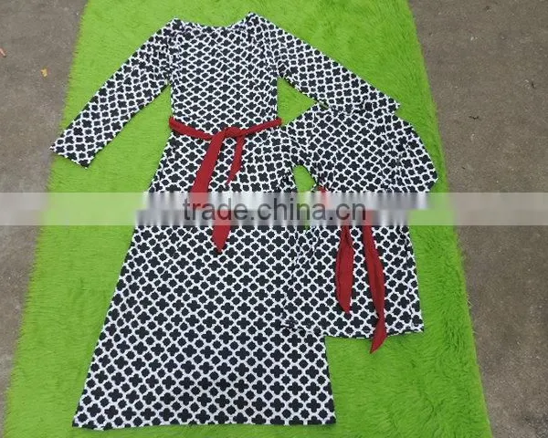 Mom and me Dress Clothes Party Clothes Sets Long Sleeves Dress me and Mom Machting Dress photo-3
