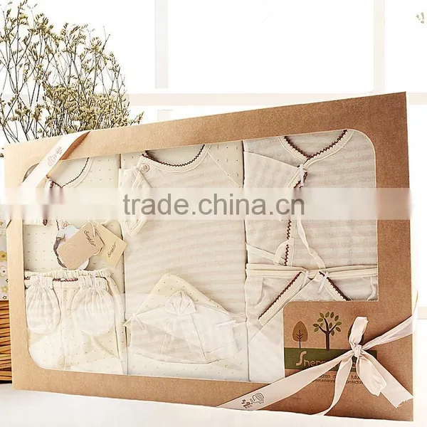 2017 Summer Newborn Baby 100% Organic Cotton Soft Gift Set Infant Clothing Set Wholesale photo-2