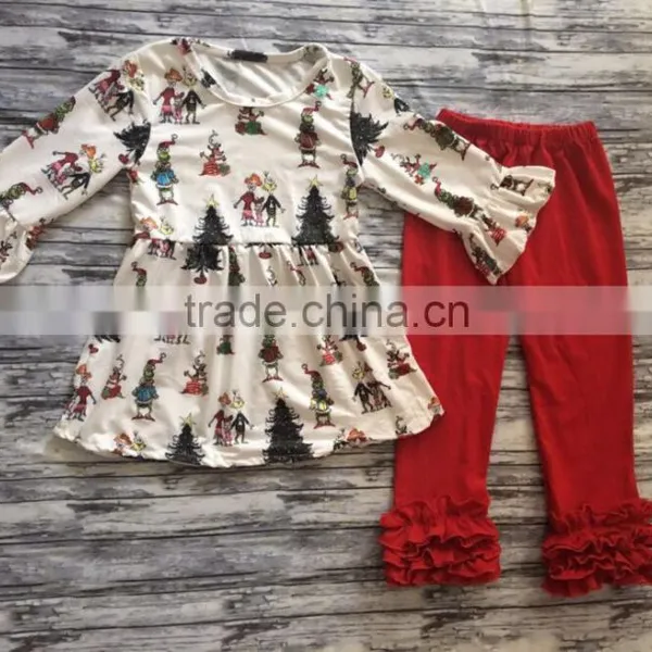 Easter Boutique Kids Clothing Remake Girl Rabbit Print Outfits Spring Boutique Girl Clothing Sets photo-5