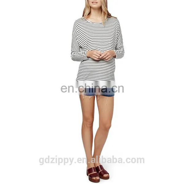 China Clothing Manufacture Wholesale Stripe Maternity Tops photo-5
