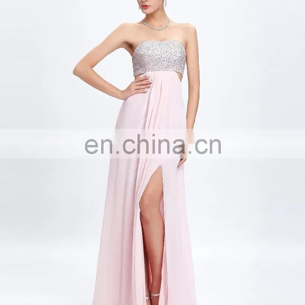 Grace Karin Sexy Beaded Backless Chiffon Ladies Long Evening Party Wear Gowns CL3437-2 photo-6