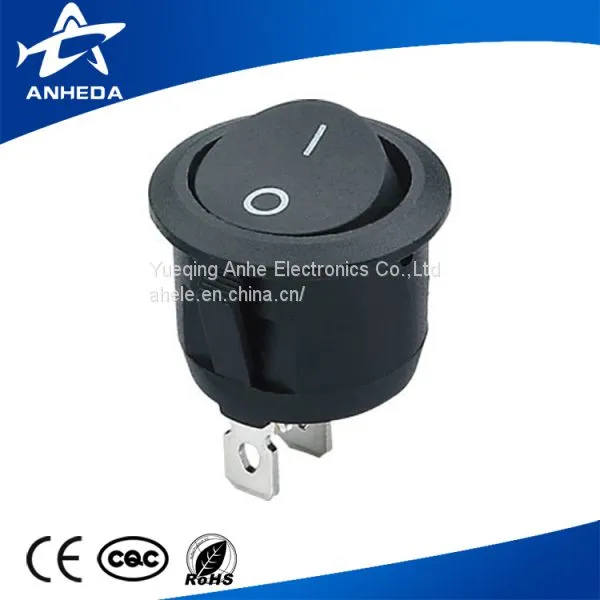 ON/OFF illuminated round rocker electric switch t85 for coffee machine and socket