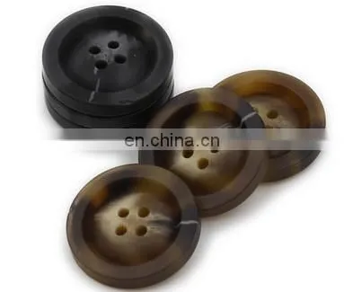 2cm White Plastic Buttons Black 4 Holes Resin photo-5