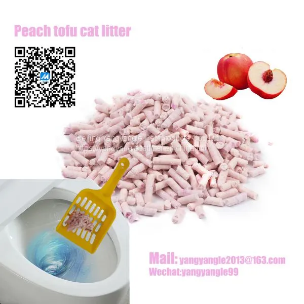 Pet Product: Hot Sell Peach Tofu Cat Litter With Flushable,clump photo-2