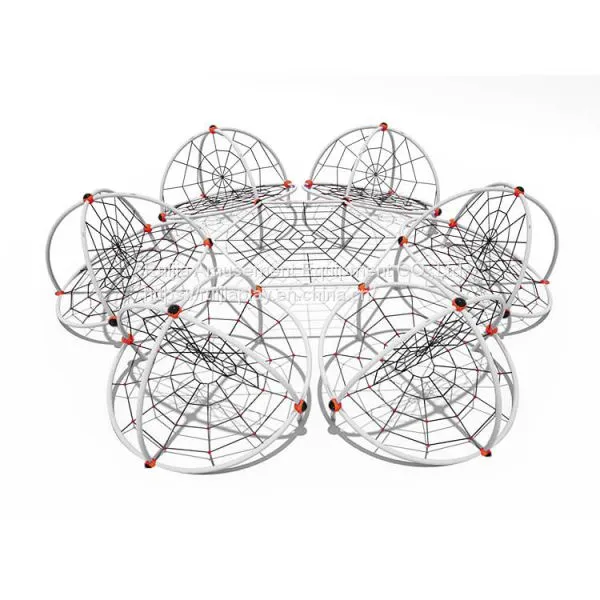 Custom Children Outdoor Natural Rope Net Playground Components Equipment Kids Knitted Net Climbing Playground photo-2