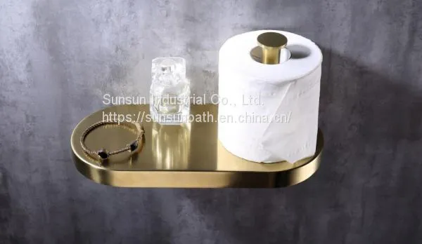 Oem Polished Brass Toilet Paper Holder
