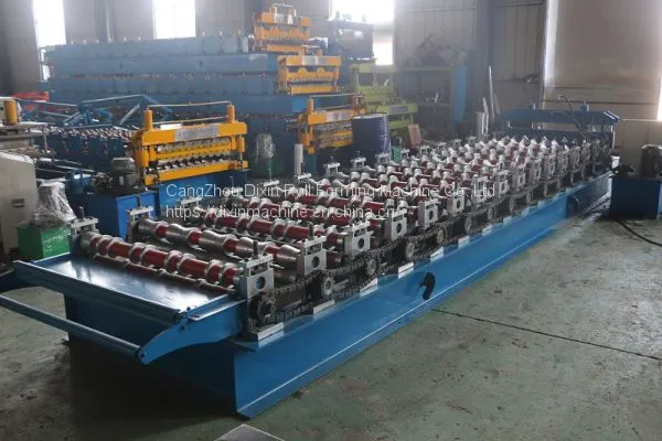 Roof Panel Metal Roofing Fascia Trapezoidal Tile Roll Forming Machine For Sale photo-4