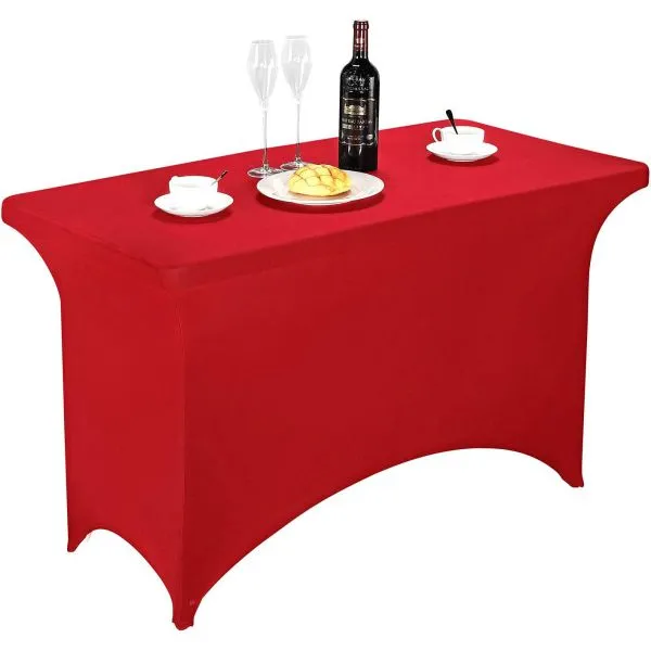 Spandex Table Cover 4ft Royal Blue,Rectangle Stretch Fitted Table Cover or Tablecloth for 4ft Table photo-3