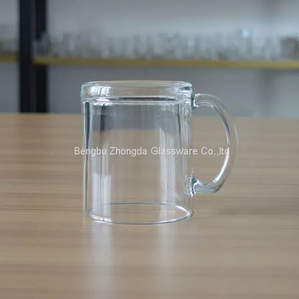 Wholesale Customized 12 OZ Glass Coffee Mug Warm Beverage Mugs Beer Glass photo-3