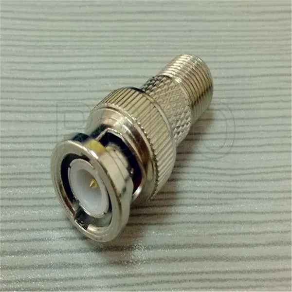 Straight BNC Male/Plug to F Female/Jack Connector CCTV Camera RF Adapter photo-2