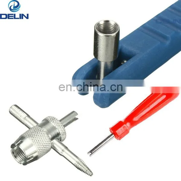 Set of 3 Tube Metal Tire Repair Tools Valve Stem Core Drawing Tire Valve Stem Puller photo-2