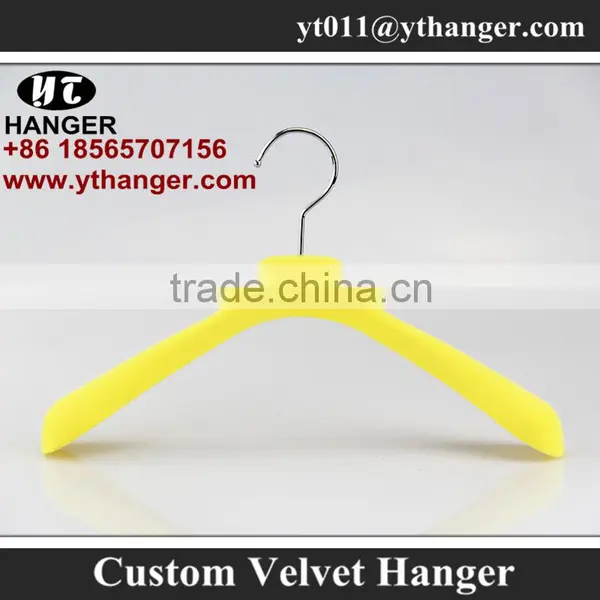 IMY-324 Yellow Velvet Colored Hanger for Kids Velvet Cute Hanger photo-2