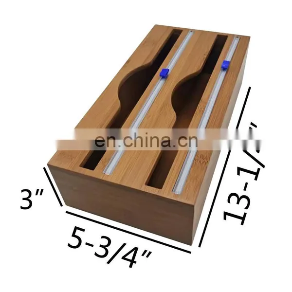 2 in 1 Kitchen Stretch Film Wrap Organizer Dispenser With Cutter Food Heat Shrink Plastic Wrap Sealer Dispenser photo-2