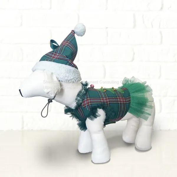 Christmas Dog Clothes/ Christmas Tree Dog Clothes/ Gift Tree Dress for Dog/ Best Price Dog Christmas Clothes/ Green Dog Clothes/ photo-2