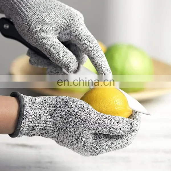 13G HPPE Anti Cut Safety Kitchen CE Food Garden Anti Cut Resistant Level 5 Working Gloves for Carpenter Meat photo-4