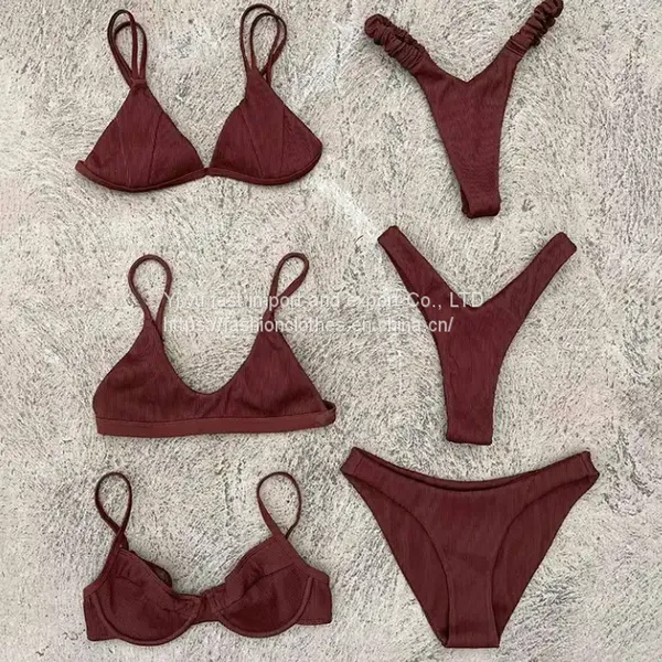 Two Piece Printed High Quality Ladies Swimwear Flex Fit Big Size Bathing Suits for Women Sexy Bikini Set photo-3