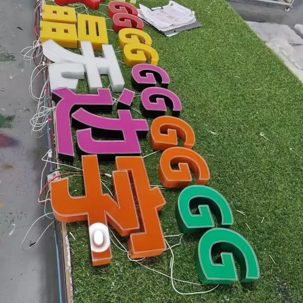 Acrylic Luminous Words Mini Words Resin Outdoor Advertising Back Luminous Stainless Steel Advertising photo-3