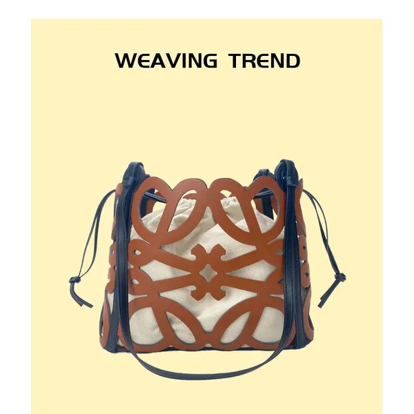 Unique Design Women's Handbag Hollow Out Shoulder Bucket Crossbody Bag Fashionable Tote Bag Elegant Luxury Female Bolso photo-2