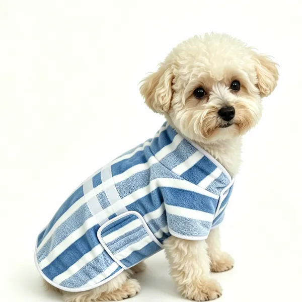 E0015-Dog Bath Towel-classic Striped Design