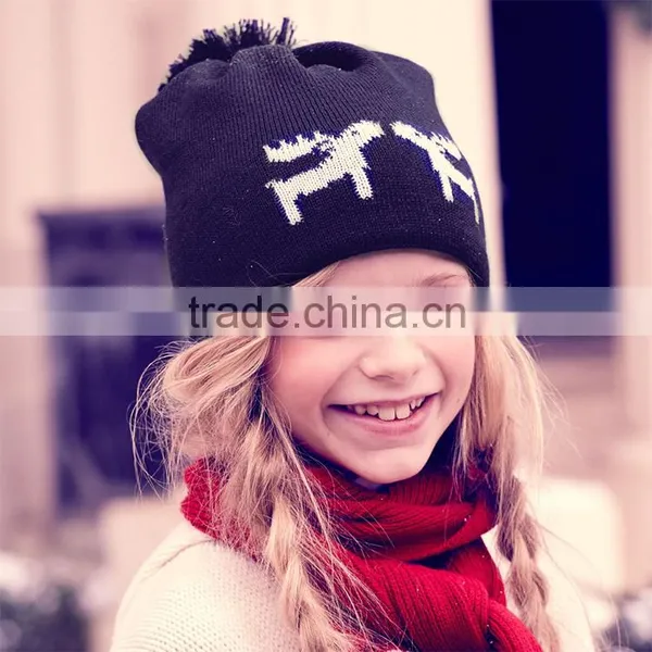 Wholesale Fashion Cheap Winter Acrylic Custom Beanie Hats With Pom Pom Knit Hat photo-4