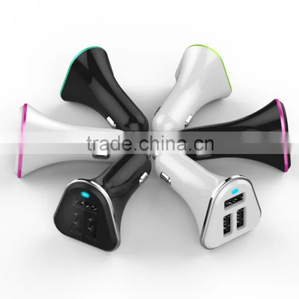 (110125) Multipurpose Colorful Dual USB Car Charger for IPad and Smart Phone photo-3