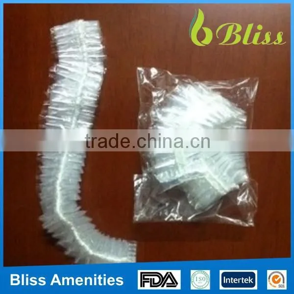 MSC0001 Hotel Guest Amenities PE Ear Plastic Hotel Disposable Shower Cap