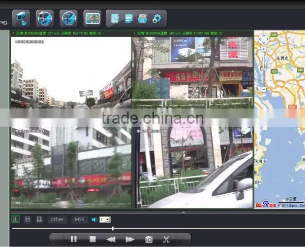 Mini H.264 4CH Vehicle Car MDVR Support 256G SD Card Storage , 4 Channel D1/960h Realtime Video Recording photo-4