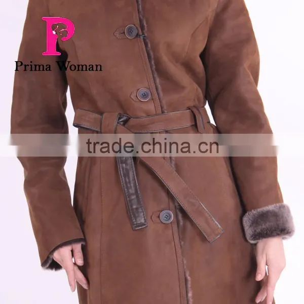 New Design Winter Women Long Slim Fit Wool Fur Coat photo-5