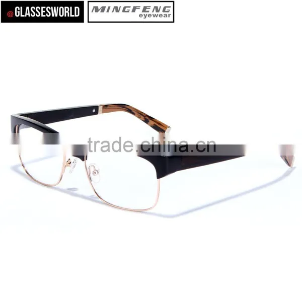 2015 Wood Frame Glasses Fashionable Wood & Metal Mix Optical Frames FW957 photo-2