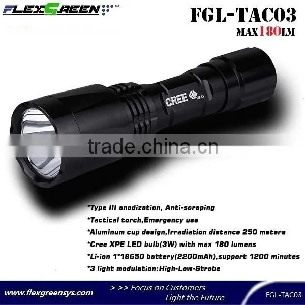 Rechargable 18650 Battery XPE LED Tactical Flashlight photo-2
