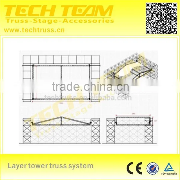 Layer Tower Truss System for Sale , Concert Scaffolding Truss System photo-4