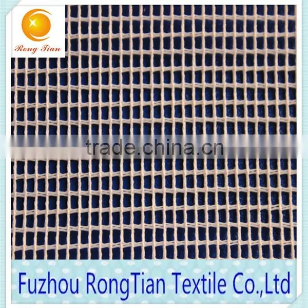 Plain Style White Polyester 200g Stiff Tricot Square Mesh Fabric for Printing