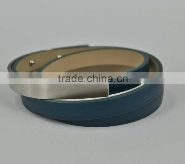 Leather Jewelry Hot Sale Steel Time Leather Bracelet Plain Leather Bracelet photo-5
