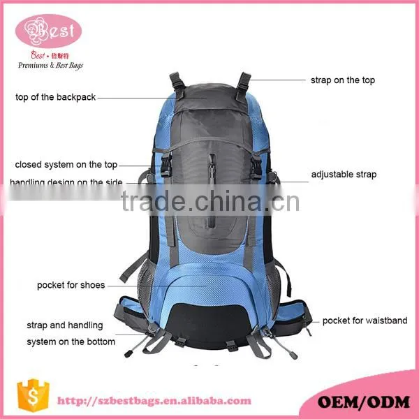 Factory Supply Waterproof Hiking Backpack Hiking Camping Backpacks