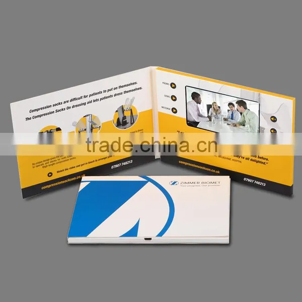 Customize Printing LCD Video Greeting Card / LCD Video Brochure Card With 5 Inch Screen photo-4