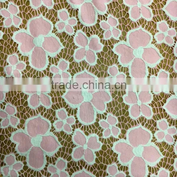 Double Colore Design Lace With Nylon Spandex Polyester Fashinable for Lady Dresses photo-2