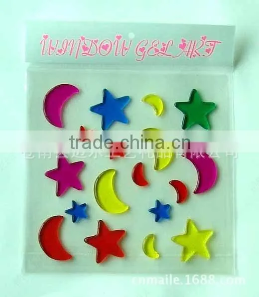 Pass BV SGS home decor alphabet window fallow deer magic gel sticker