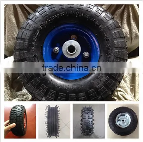 China Factory of Small Natural Rubber Pushcarts Wheel Pneumatic Wheel