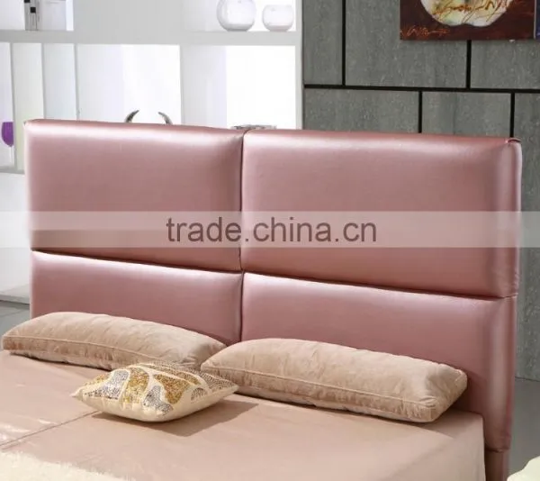 Contemporary Leather Bed High Headboard Design DH216B photo-5