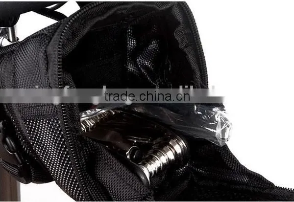 Black Bike Seat Pouch Bicycle Front Tube Bag Back Seat Storage Bag HYW048 photo-5