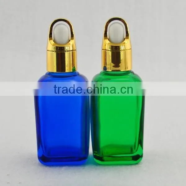 Square Glass Bottle Childproof Cap/ Square Glass Pipette Dropper Bottles /square Glass Euro Dropper Bottles photo-2
