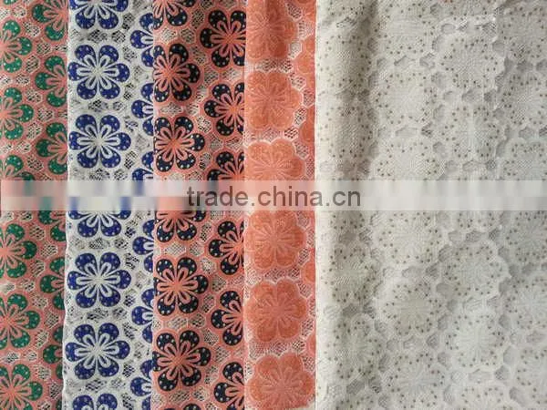 New Arrival YH003# Lace Fabric / High Quality Burning Flower Lace Fabric / New Design Garment Cloth Lace Fabric