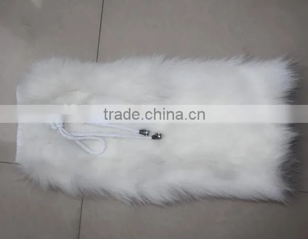 Deluxe Style Pretty Ladies Fox Fur Leg Warmes High Knee Fur Socks Fur Boots Warmers photo-2