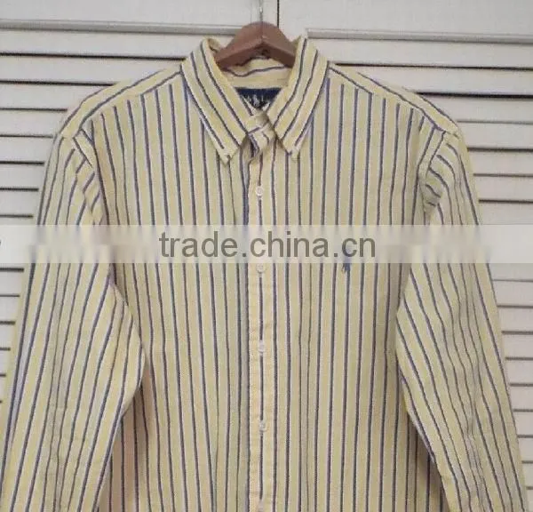 Long Sleeve Casual Cotton Striped Men's Dress Shirt photo-3