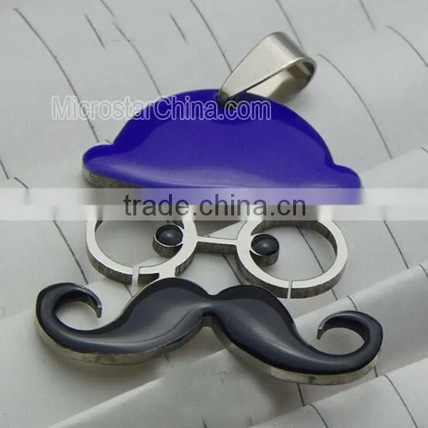 PND1996 High Quality Stainless Steel Enamel Beard Pendants photo-6